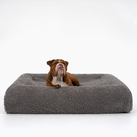 Orthopedic Memory Foam Dog Bed - Grey (Large)