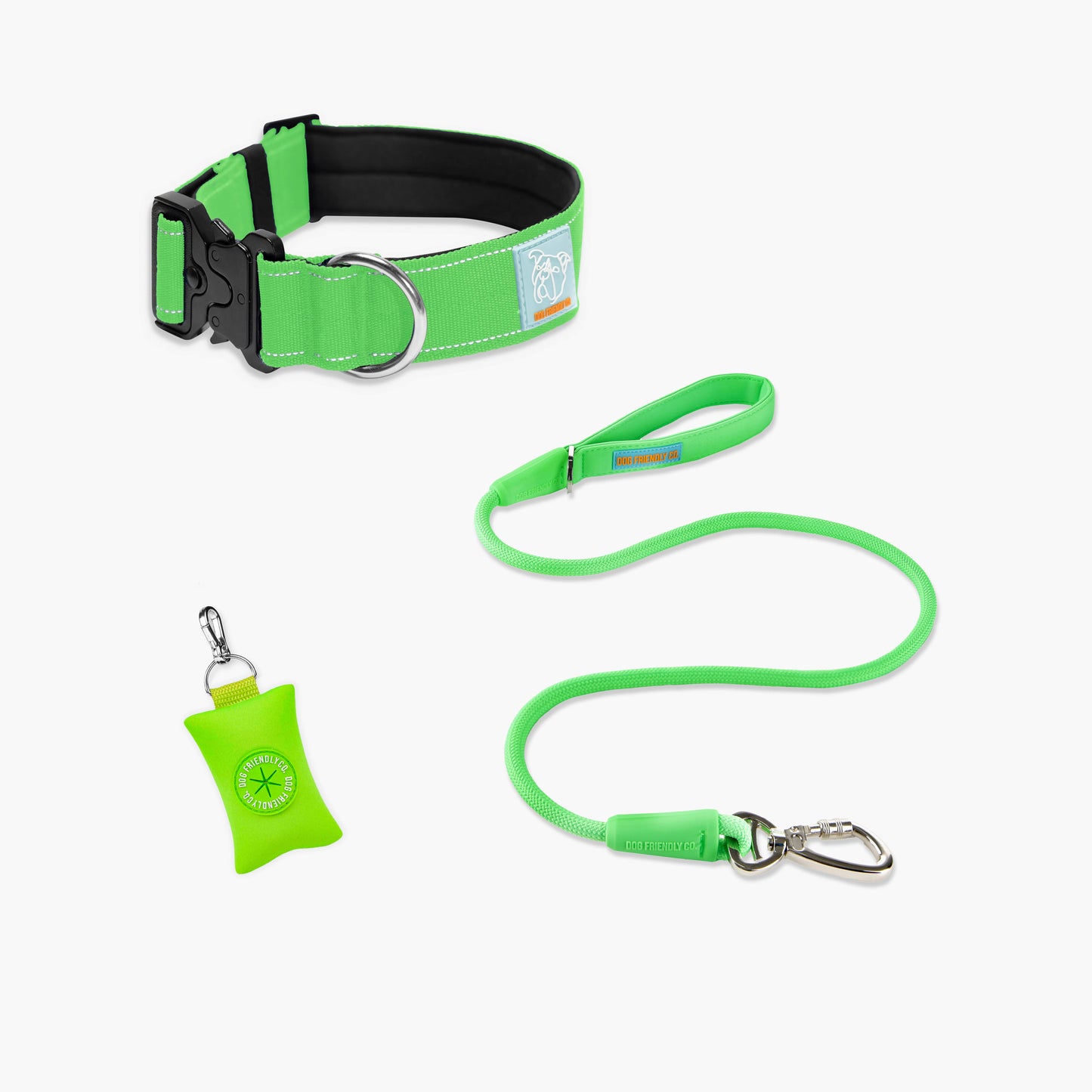 Collar Walk Set - Neon Green