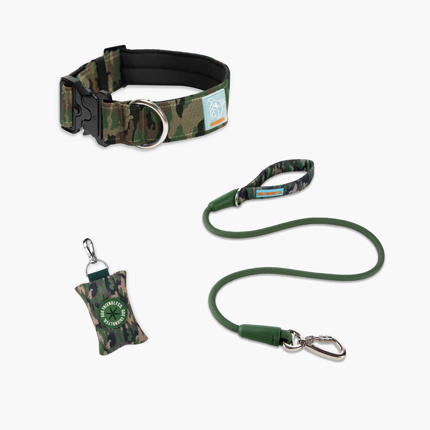 Collar Walk Set - Green Camo